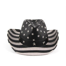 UNIQ American Flag USA Cowboy Hat - Men and Women - Black Gray